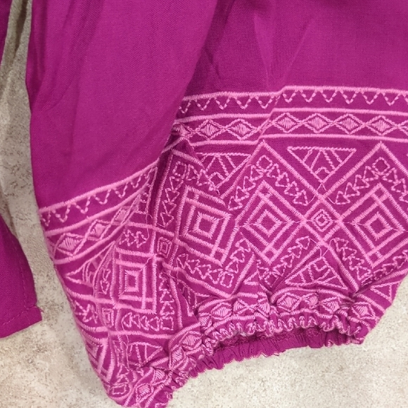 Savanna Jane Fuchsia Embroidered Blouse - Picture 3 of 4